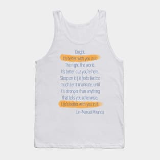 Good night Lin Manuel Miranda depression Tank Top